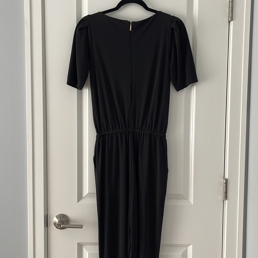 RALPH LAUREN Womens Black Short Sleeve Jewel Neck Skinny Jumpsuit S - Picture 7 of 10